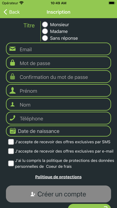 Coeur de frais Screenshot