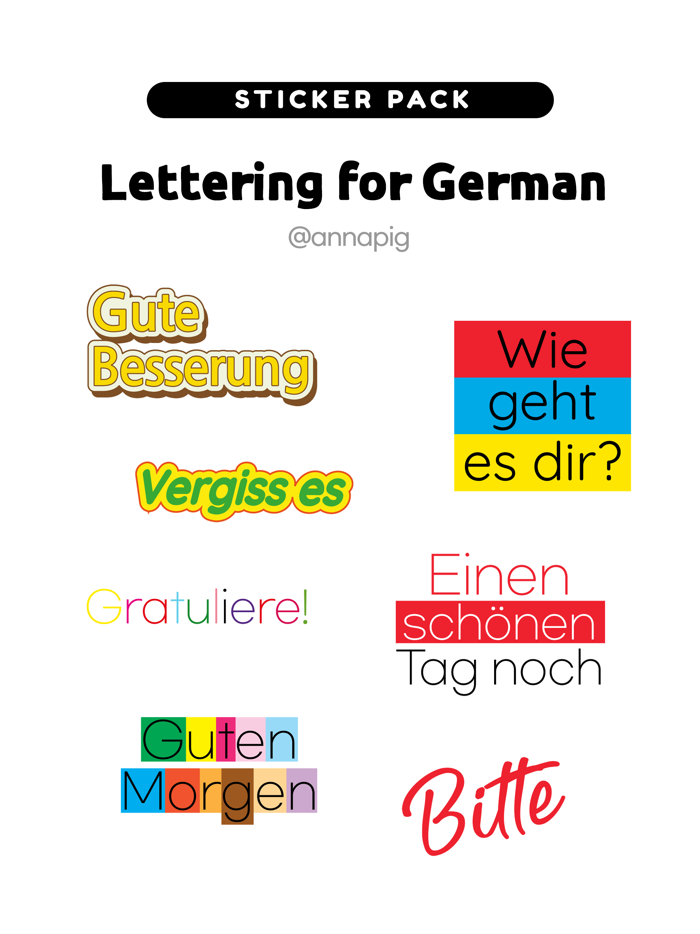 Lettering for German