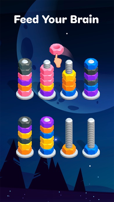 Nuts & Bolts, Color Screw Sort Screenshot