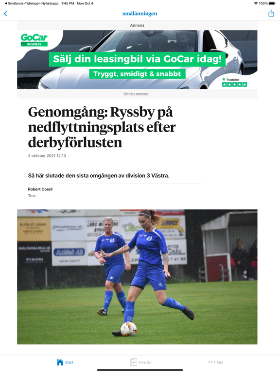 Screenshot #5 pour Smålänningens Nyhetsapp