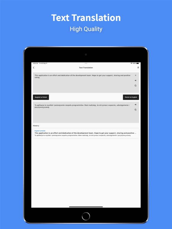 Polish - English : Translator iPad screenshot 4 - Productivity app