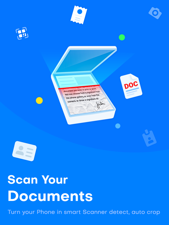 Camera Scan - PDF Files Scan iPad screenshot 1 - Productivity app