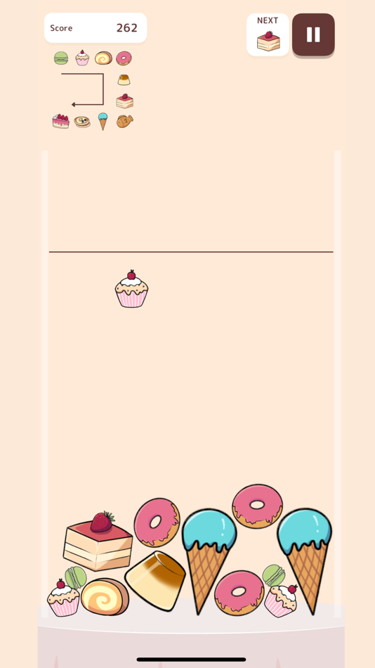 #1. Sweets Game - Fun Merge Game (iOS) By: TSUTOMU NAKASHIMA