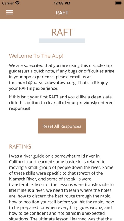 RAFT: A Discipleship Guide