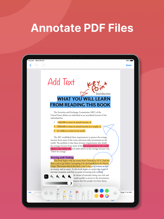 Read+ PDF Reader iPad screenshot 2 - Productivity app