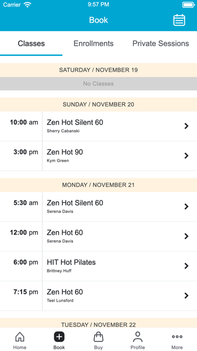 Zen Hot Yoga FW Screenshot