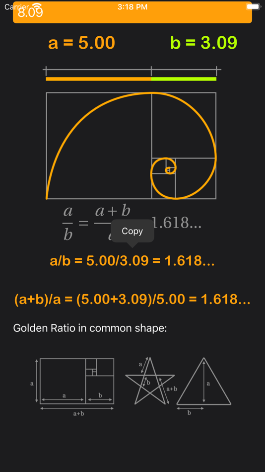 #2. Golden Ratio Calculator Plus (iOS) 由: Heng Jia Liang