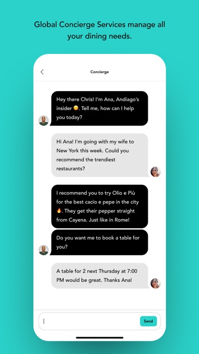 Andiago Concierge Screenshot