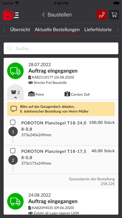 Baustoff Brandes Screenshot
