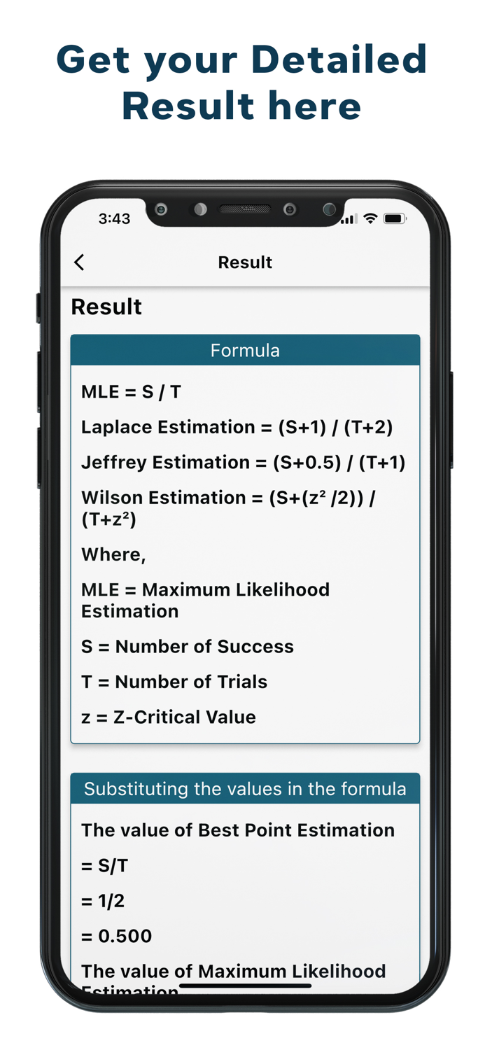 Point Estimate Calculator