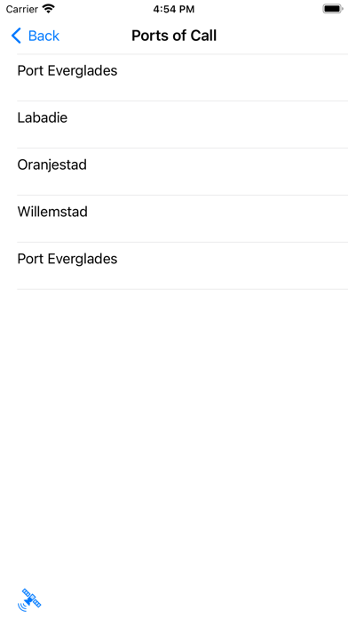 CruiseSchedule Port Everglades Screenshot