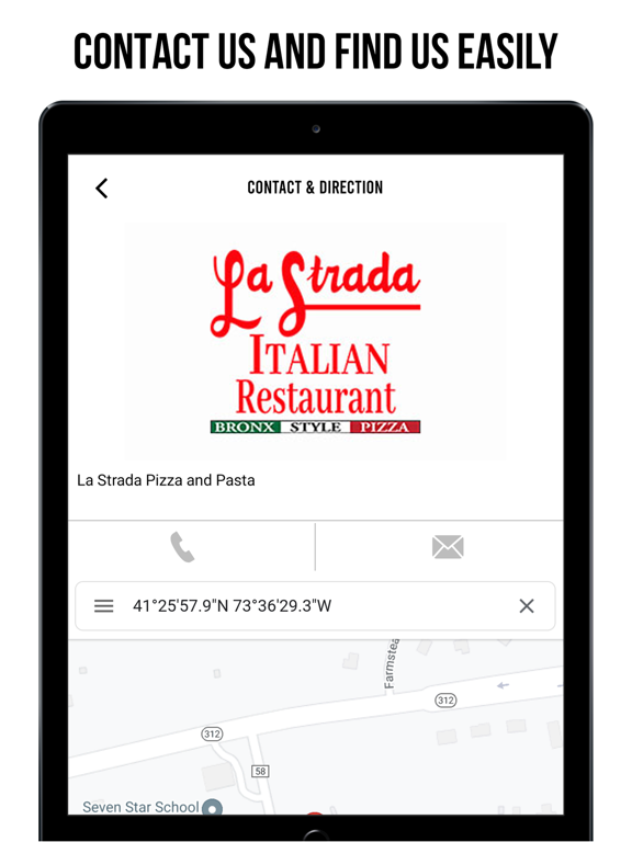 La Strada Pizza and Pasta iPad screenshot