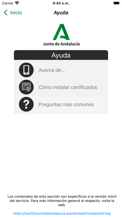Autofirma Junta de Andalucía Screenshot