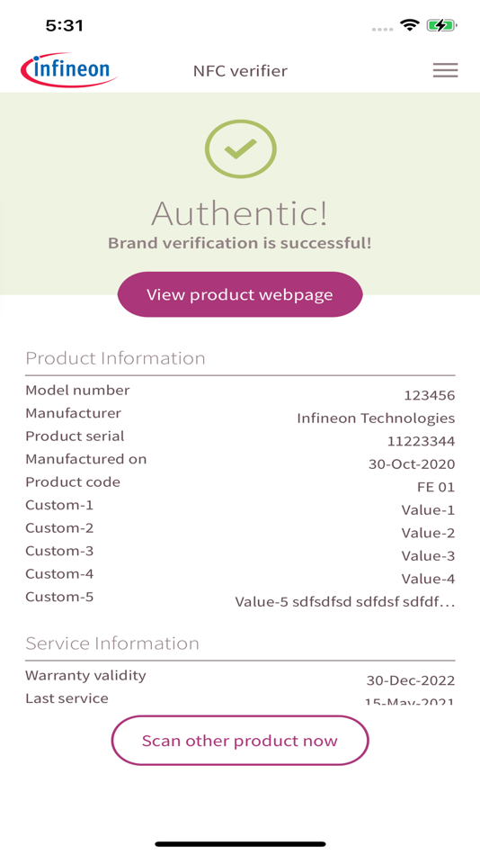#3. Infineon NFC verifier (iOS) 由: Infineon Technologies AG