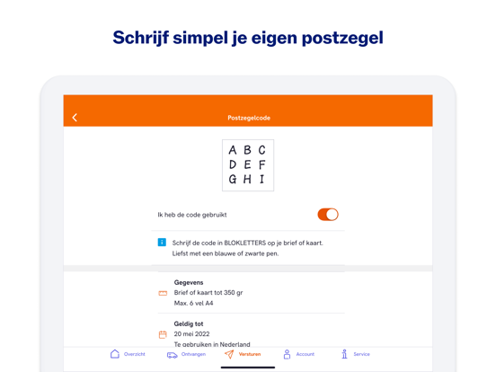 PostNL iPad app afbeelding 7