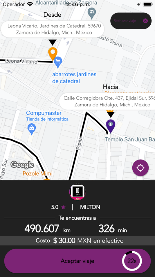 #3. Taxi Go Conductor (iOS) 由: Corporativo de Transporte de Michoacan Alfa, S. de RL de CV