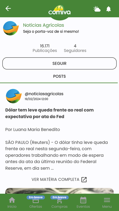 App do Cooperado - Comiva Screenshot