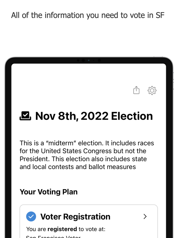 VoteSF iPad screenshot 1 - Reference app