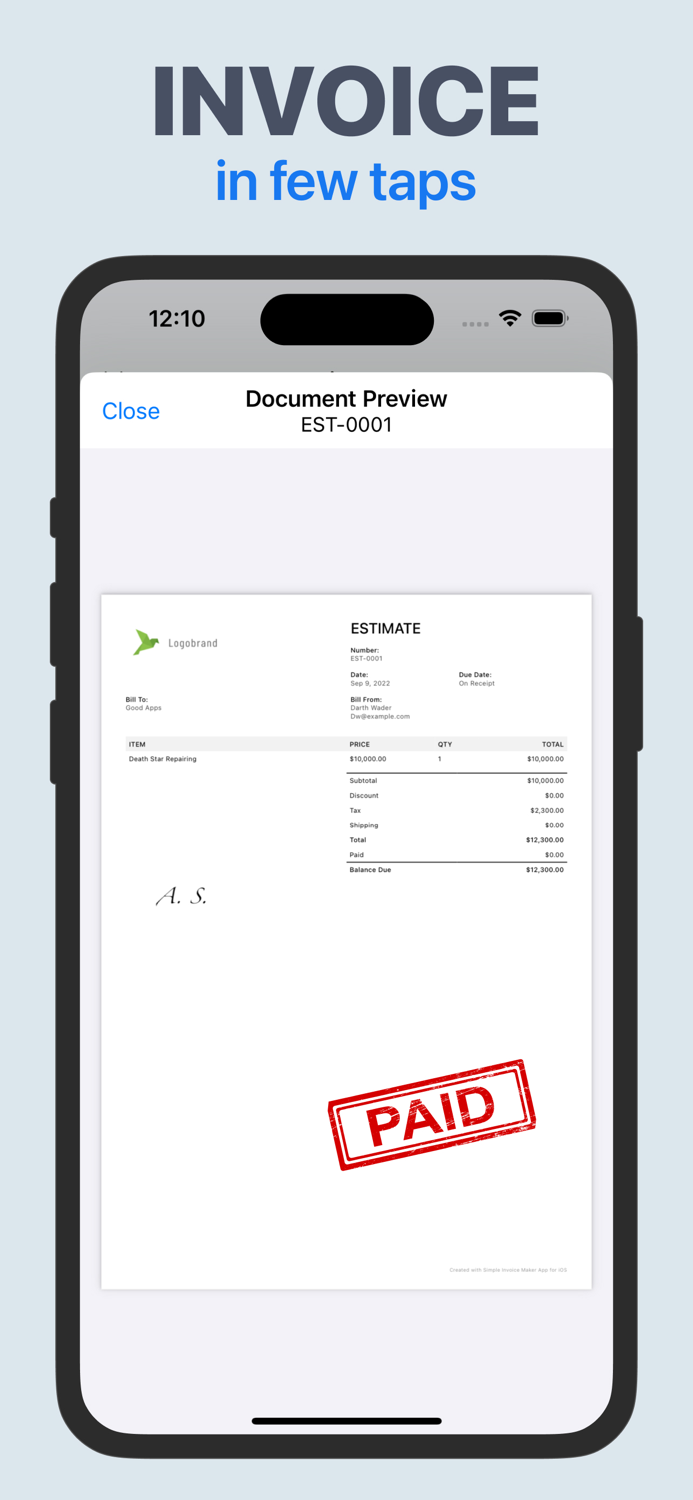 Simple Invoice Generator Maker