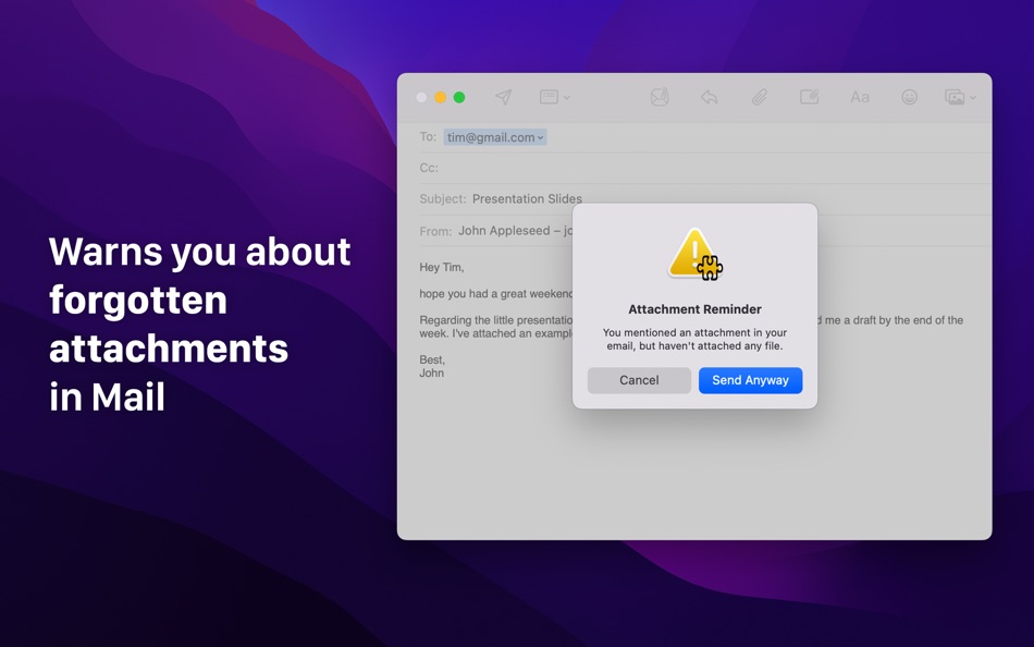 #1. Attachment Reminder (macOS) 来自: Alexander Eichhorn