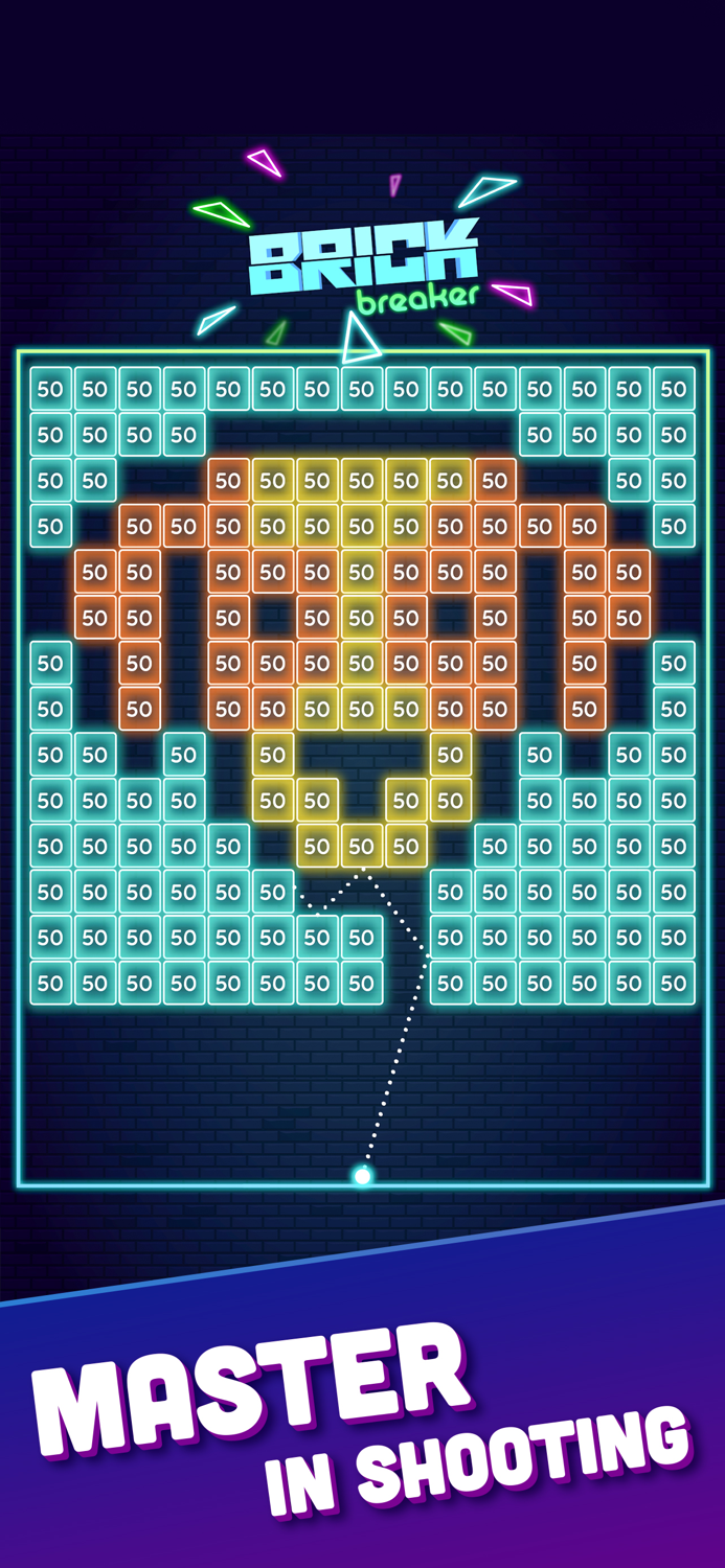 Brick Breaker Glow Ball Crush