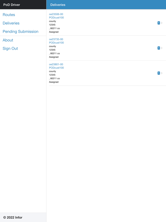 Screenshot #6 pour Infor Proof of Delivery Driver