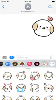 dog love stickers - wasticker iphone screenshot 2