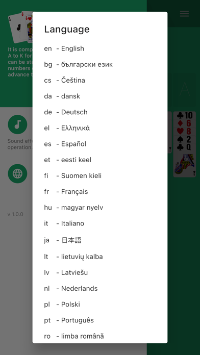 FreeCell.Cards game. Solitaire Screenshot