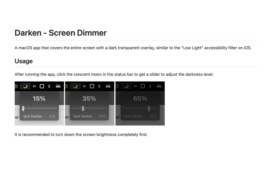 #1. Darken - Screen Dimmer (macOS) 由: Newt Group LLC