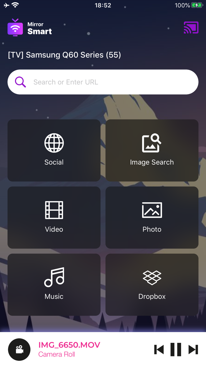 Mirror Smart Screen Tv Cast