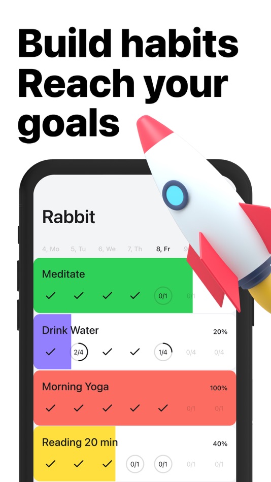 #1. Habit Tracker - Rabbit (iOS) 由: Mikhail Gasanov