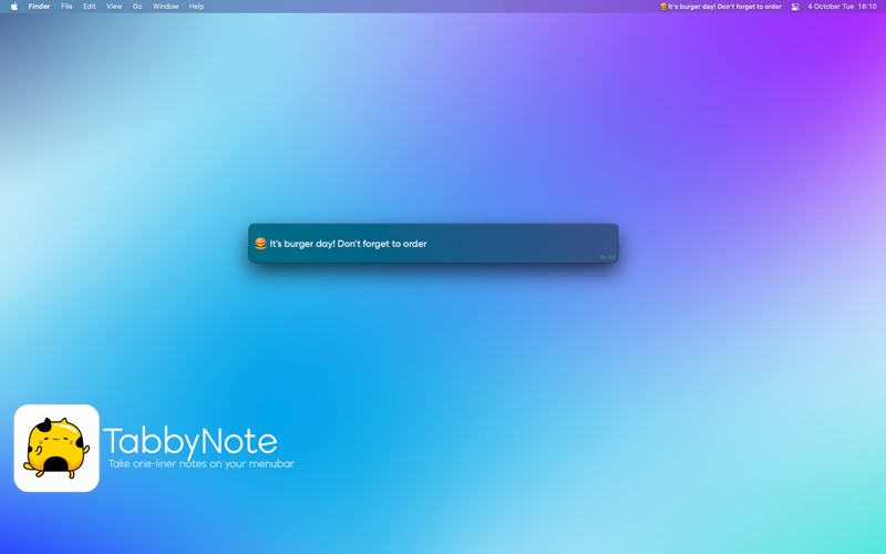 Screenshot #1 pour TabbyNote - Menubar notepad