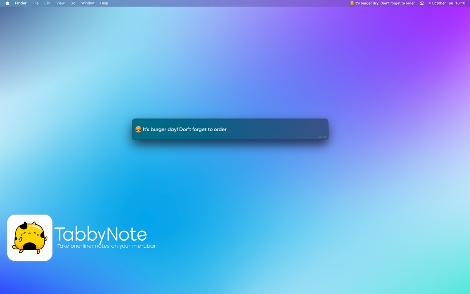 TabbyNote - Menubar notepad - 2.2 - (macOS)