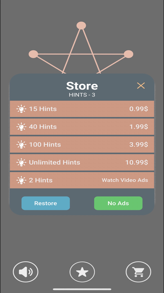 #10. One Line Connect Dots Logic IQ (iOS) Podle: Prathed Sangwongvanit