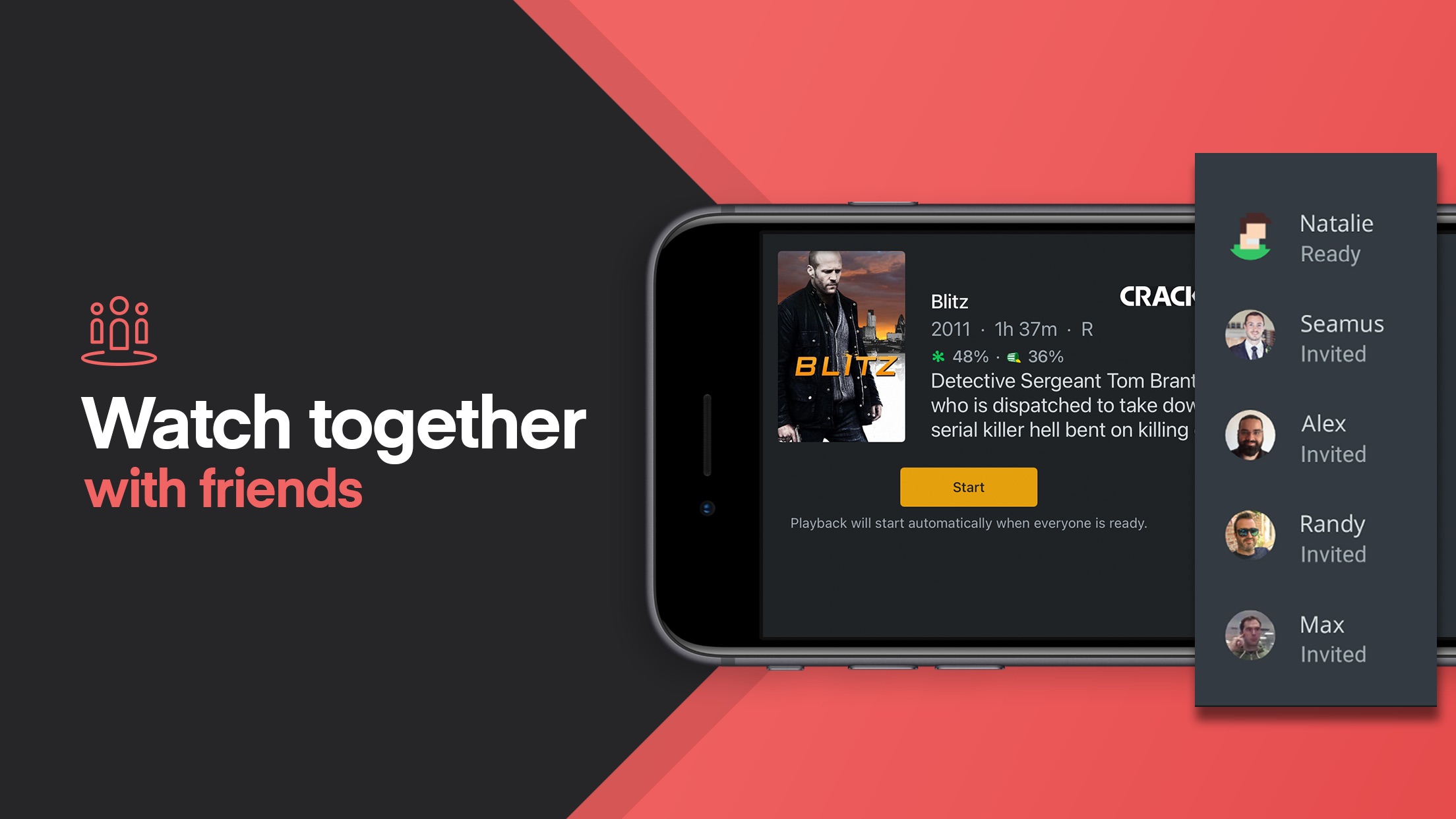 Screenshot do app Plex: Movies, TV, Music & More