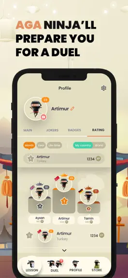 Game screenshot AGA Ninja: Learn new languages hack