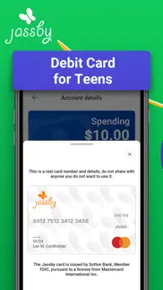 jassby: debit card for teens iphone screenshot 1