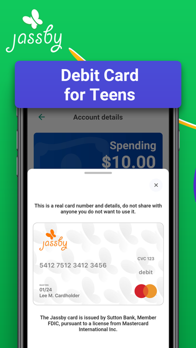 Jassby: Debit Card for Teens Screenshot