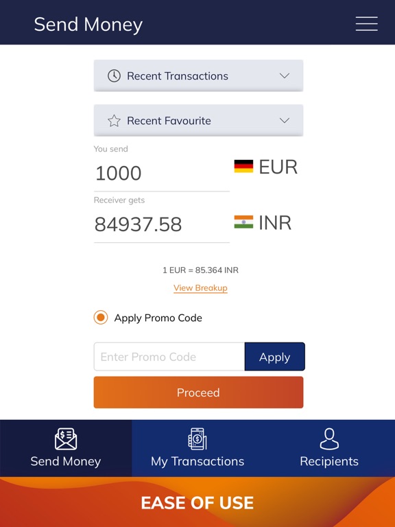 Screenshot #6 pour Money2India (Europe)