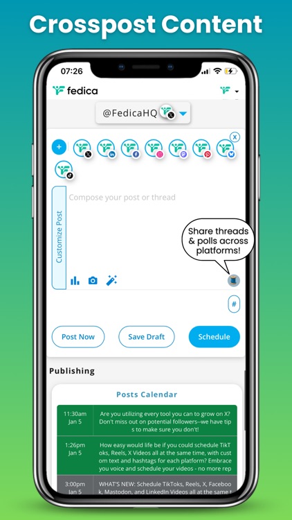 Fedica: Social Media Growth