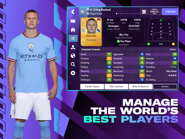 عکس صفحه موبایل Football Manager 2023