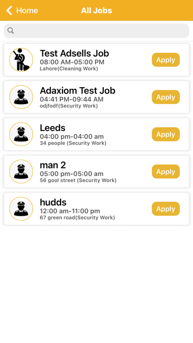 Security Services Screenshot