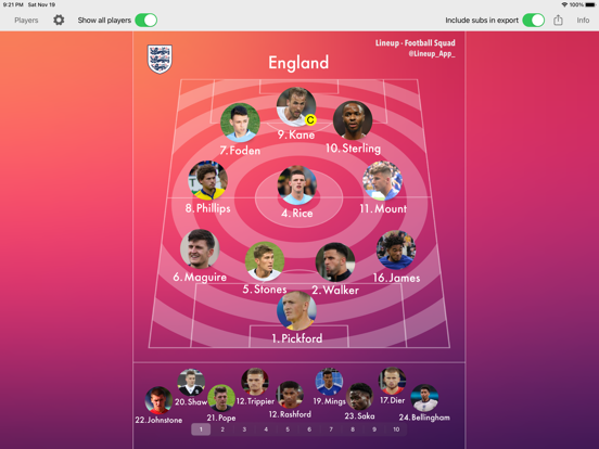 Lineup - Football Squad iPad app afbeelding 7