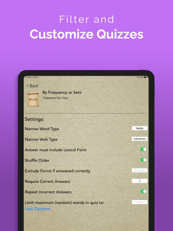 ParseGreekLITE- Greek Quizzing