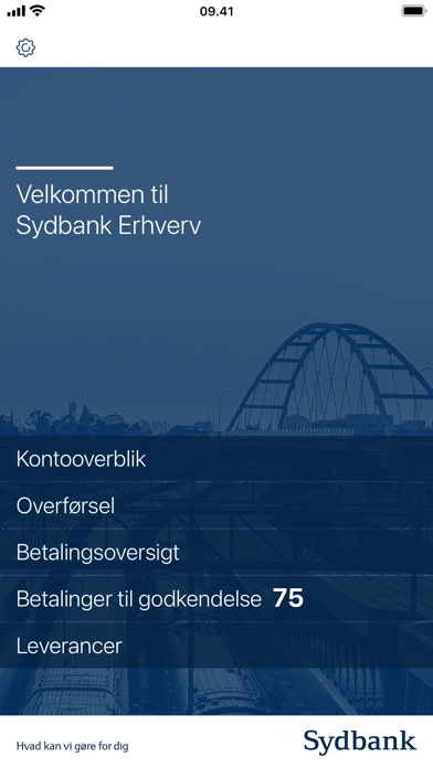 Sydbanks MobilBank Erhverv Screenshot