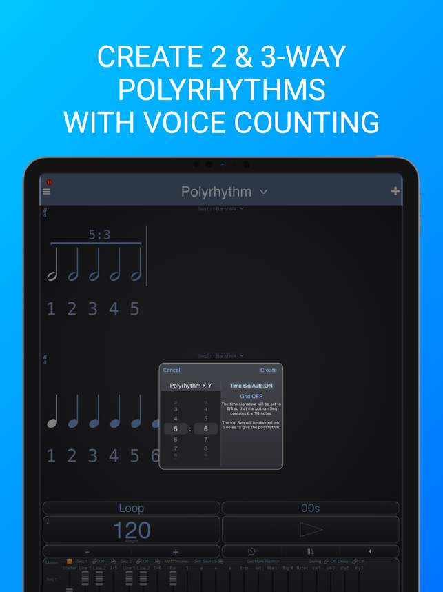 Skærmbillede af PolyNome: THE Metronome