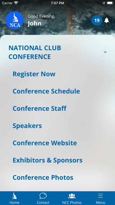 National Club Association Screenshot