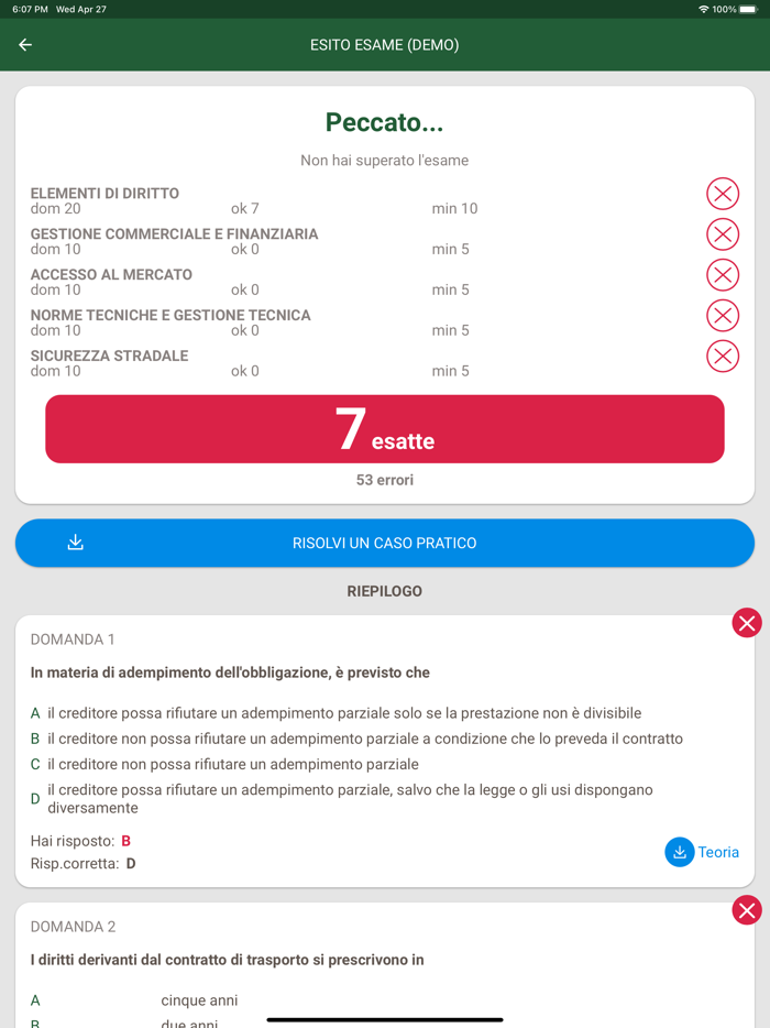 Quiz Trasporto Persone