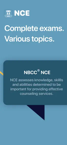 Game screenshot NCE: Counselor Exam Practice mod apk
