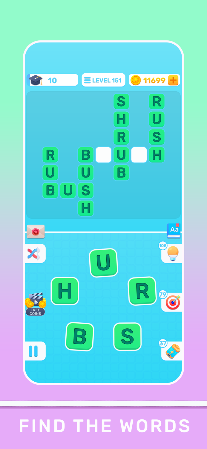 Crossword Play. Connect words.